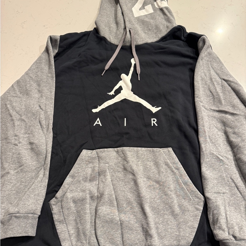 Jordan Black and Gray Hoodie